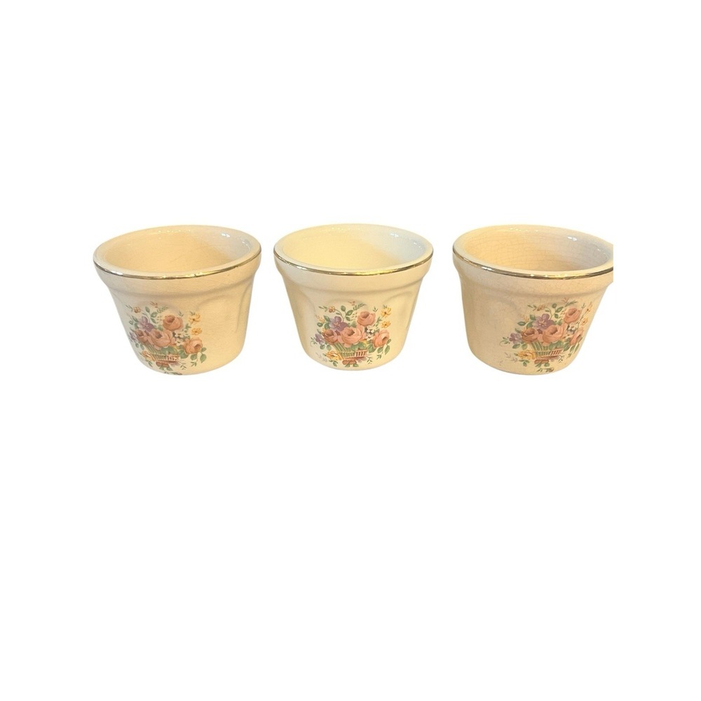 Universal Cambridge Ramekin Custard Oven Proof 22 Carat Gold Trim USA